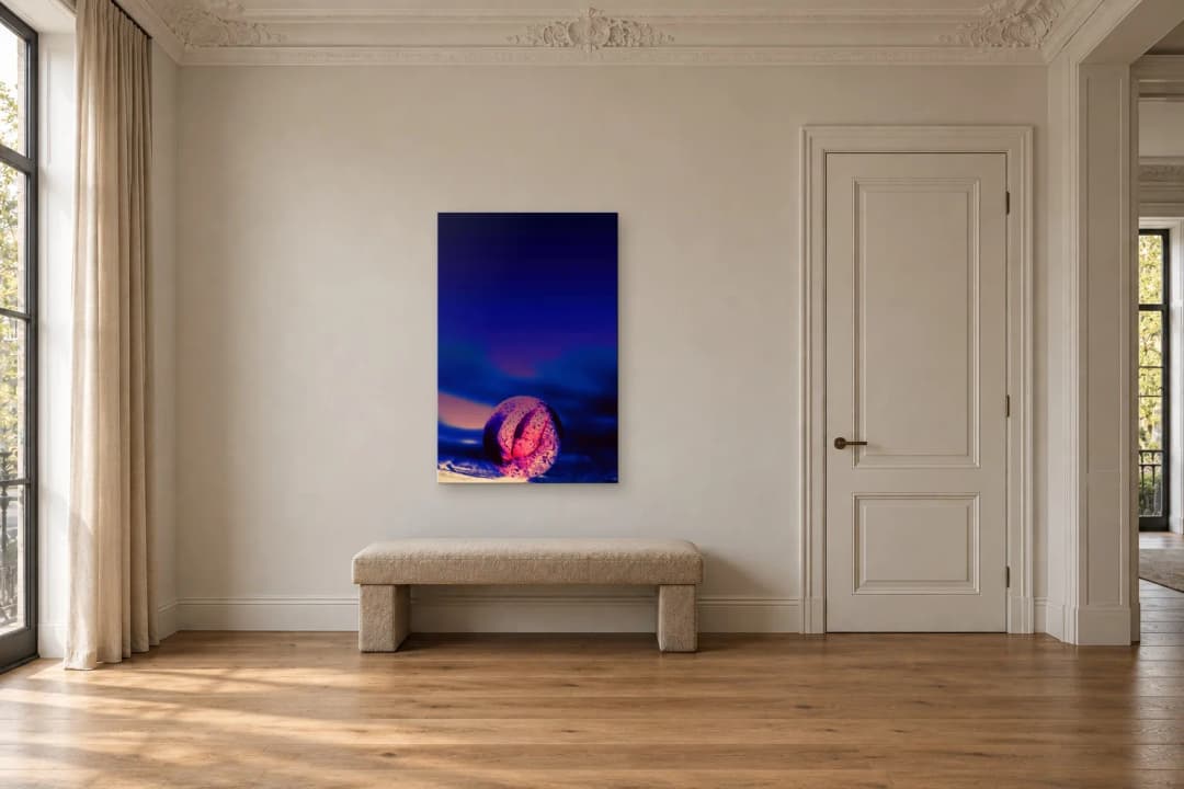 Single Body on a hallway wall at 120 × 80 cm, to scale
